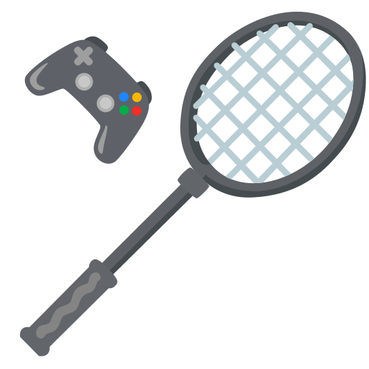 badminton racquet and shuttlecock video game