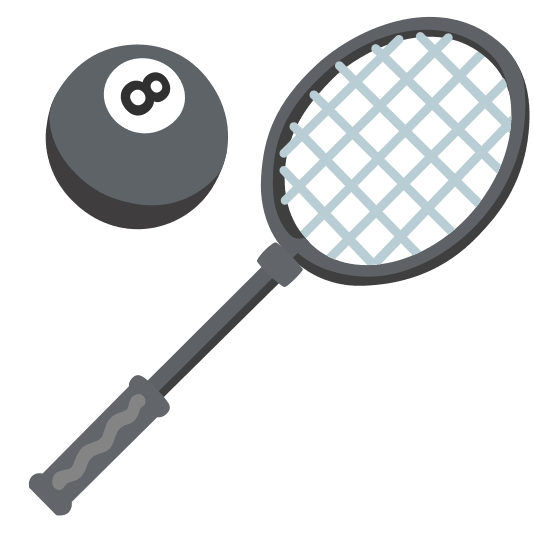 badminton racquet and shuttlecock 8ball