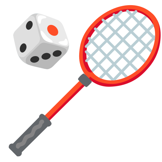 badminton racquet and shuttlecock game die