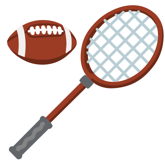 badminton racquet and shuttlecock football