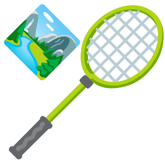 badminton racquet and shuttlecock national park