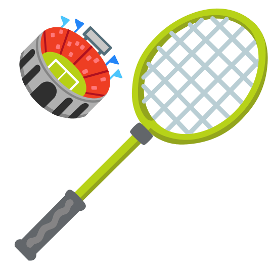 badminton racquet and shuttlecock stadium