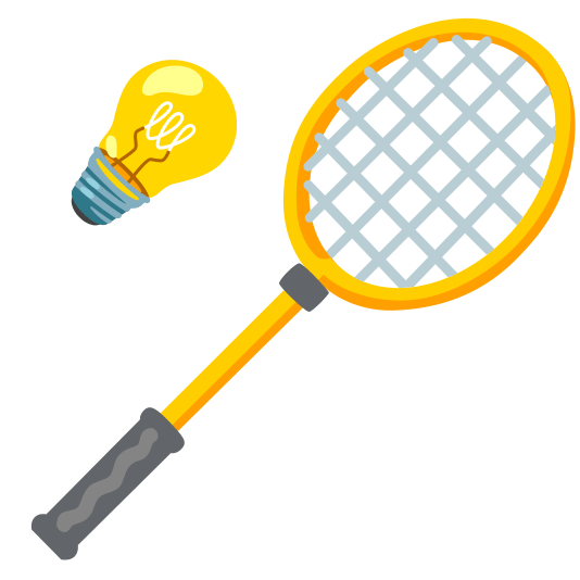 badminton racquet and shuttlecock bulb