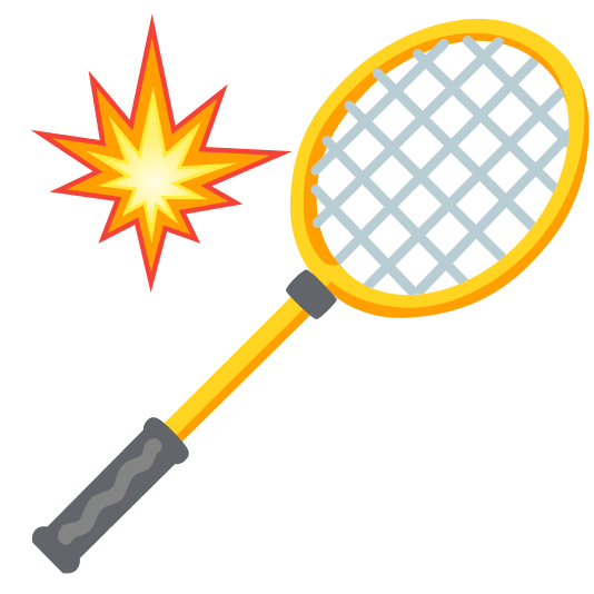badminton racquet and shuttlecock boom