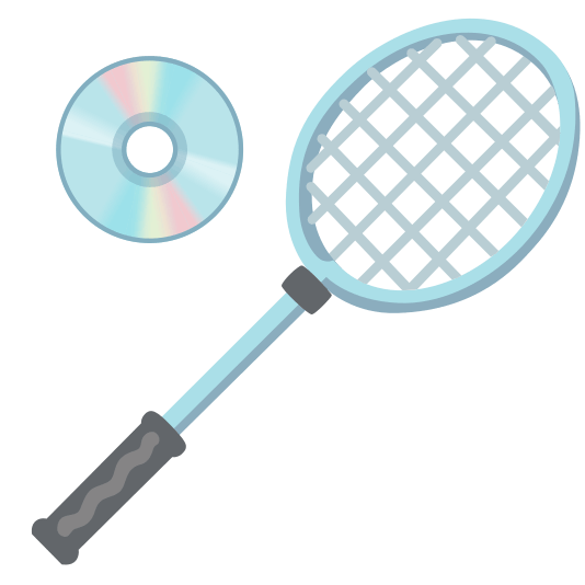 badminton racquet and shuttlecock cd