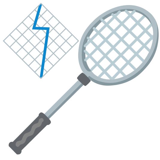 badminton racquet and shuttlecock chart with downwards trend