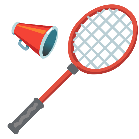 badminton racquet and shuttlecock mega