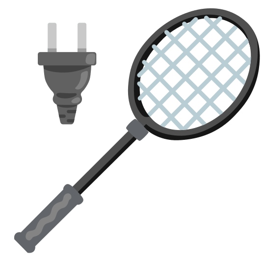 badminton racquet and shuttlecock electric plug