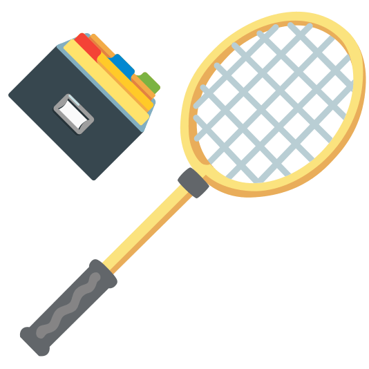 badminton racquet and shuttlecock card file box