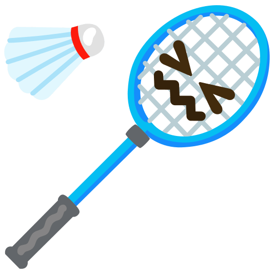 badminton racquet and shuttlecock confounded