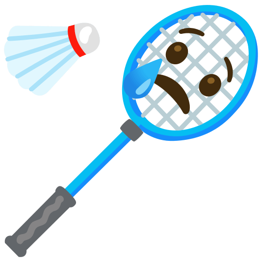 badminton racquet and shuttlecock cry