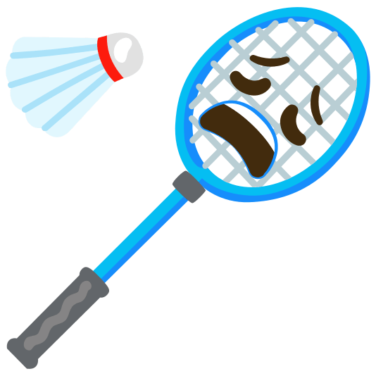 badminton racquet and shuttlecock weary