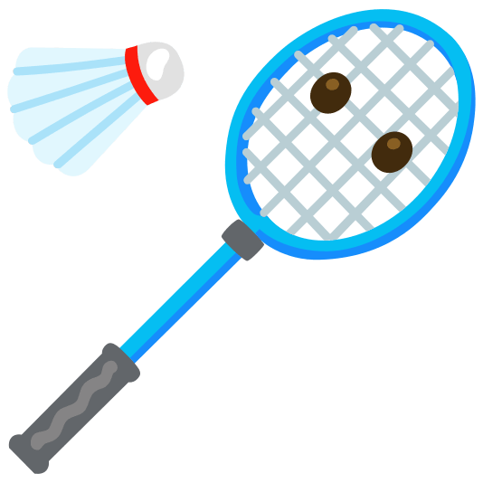 badminton racquet and shuttlecock no mouth