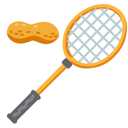 badminton racquet and shuttlecock peanuts
