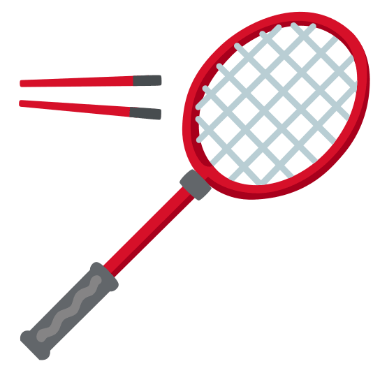 badminton racquet and shuttlecock chopsticks