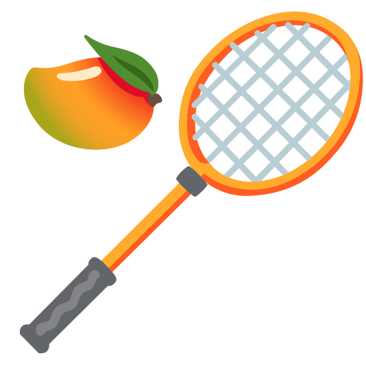 badminton racquet and shuttlecock mango