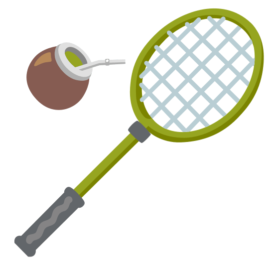 badminton racquet and shuttlecock mate drink