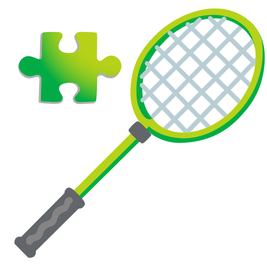 badminton racquet and shuttlecock jigsaw