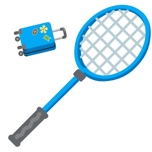 badminton racquet and shuttlecock luggage