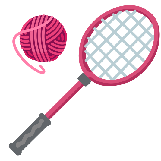 badminton racquet and shuttlecock yarn