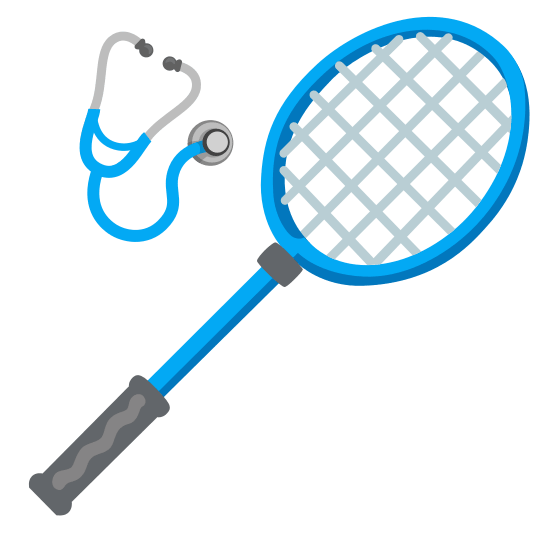 badminton racquet and shuttlecock stethoscope