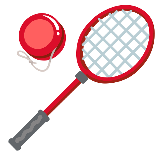 badminton racquet and shuttlecock yo yo
