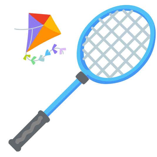 badminton racquet and shuttlecock kite