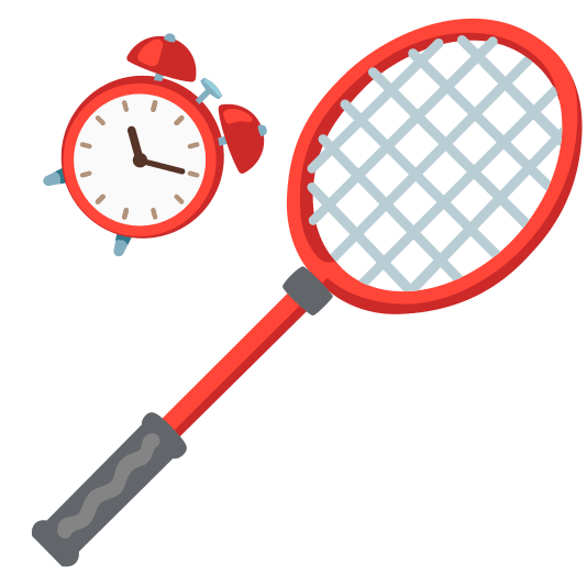 badminton racquet and shuttlecock alarm clock