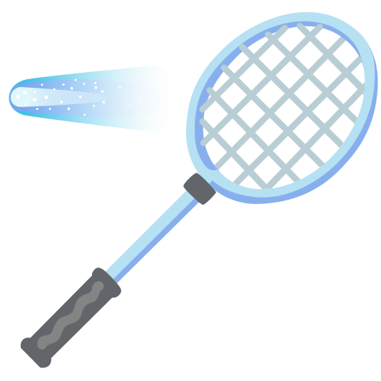 badminton racquet and shuttlecock comet