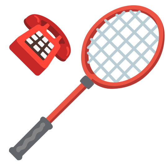 badminton racquet and shuttlecock phone
