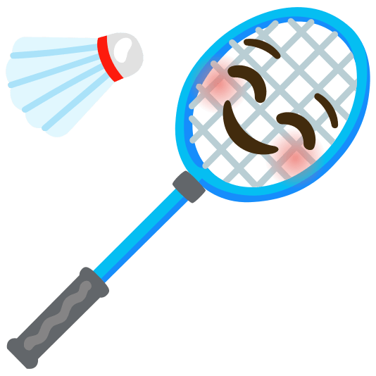 badminton racquet and shuttlecock relaxed