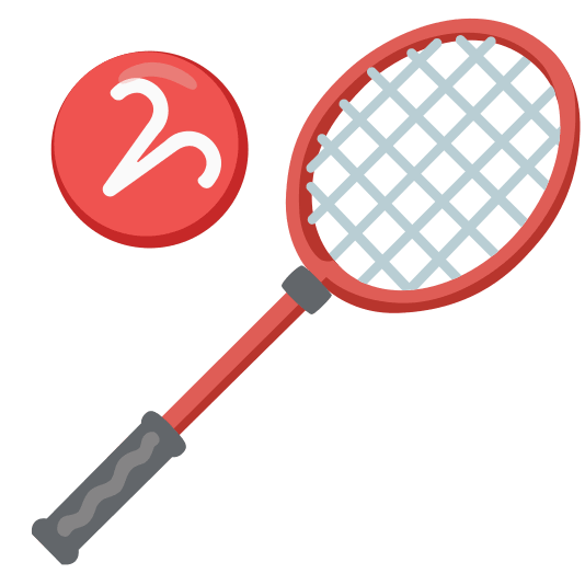 badminton racquet and shuttlecock aries