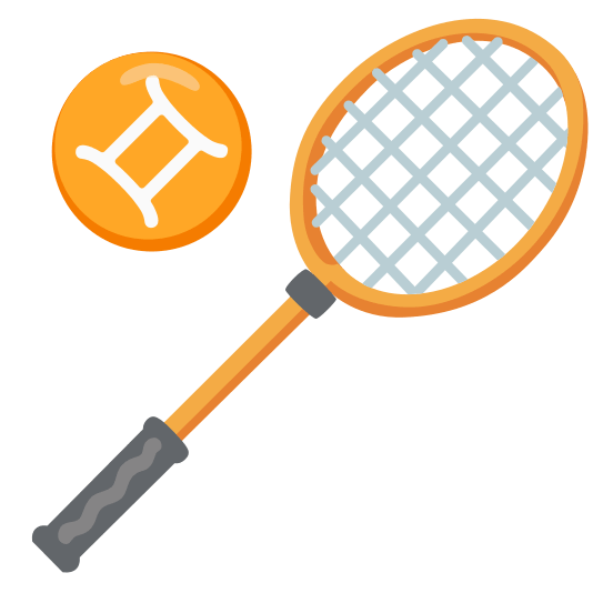 badminton racquet and shuttlecock gemini
