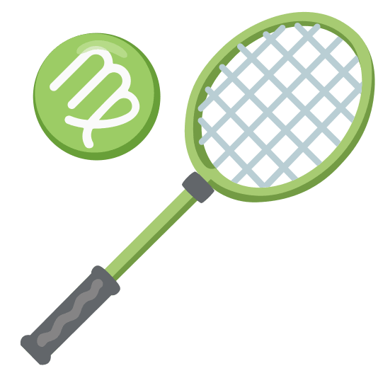 badminton racquet and shuttlecock virgo