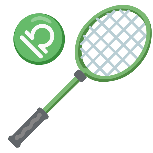 badminton racquet and shuttlecock libra