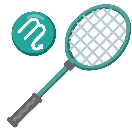 badminton racquet and shuttlecock scorpius