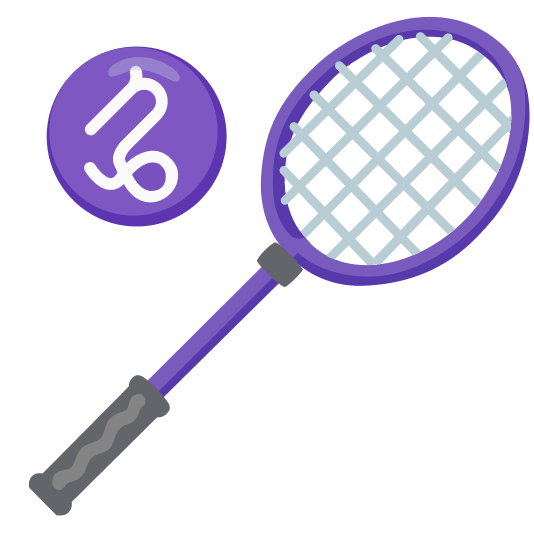 badminton racquet and shuttlecock capricorn