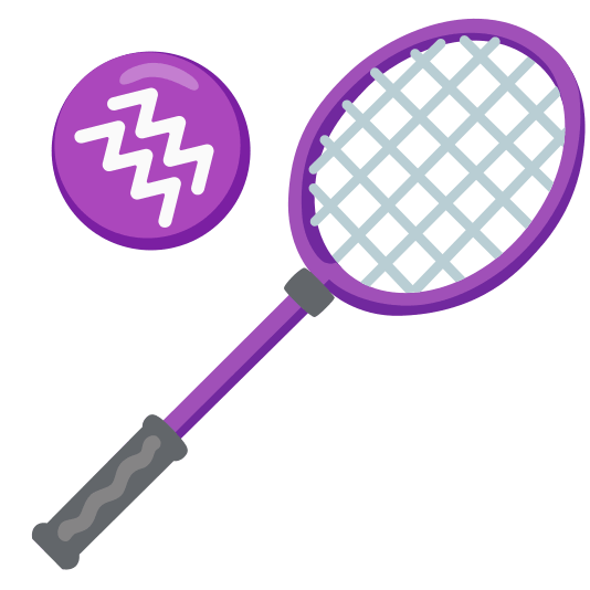 badminton racquet and shuttlecock aquarius