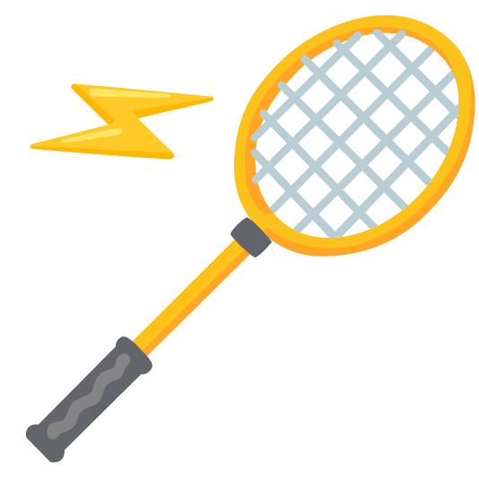 badminton racquet and shuttlecock zap