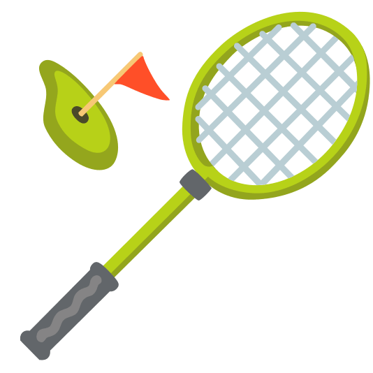 badminton racquet and shuttlecock golf