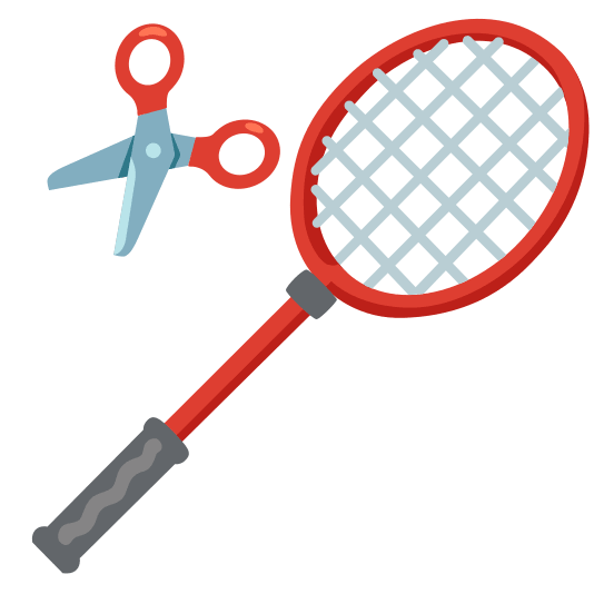 badminton racquet and shuttlecock scissors