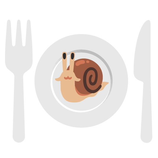 snail knife fork plate