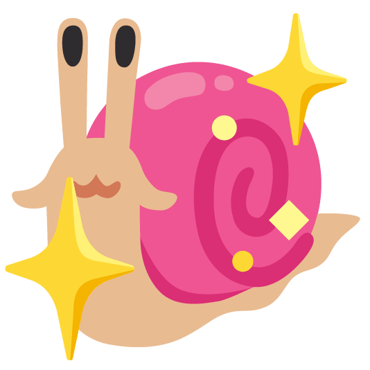 snail sparkling heart