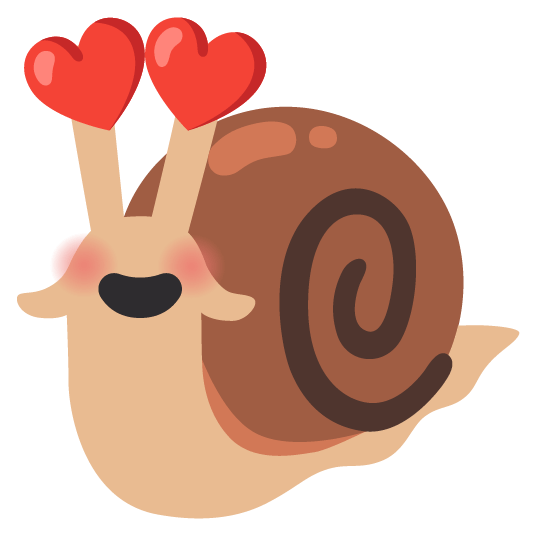 snail heart eyes