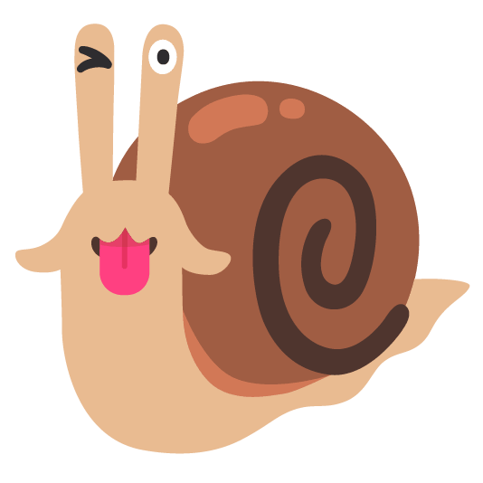 snail stuck out tongue winking eye