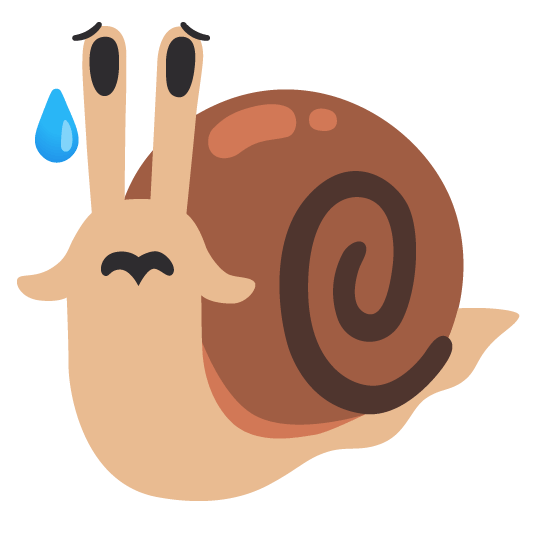 snail disappointed relieved