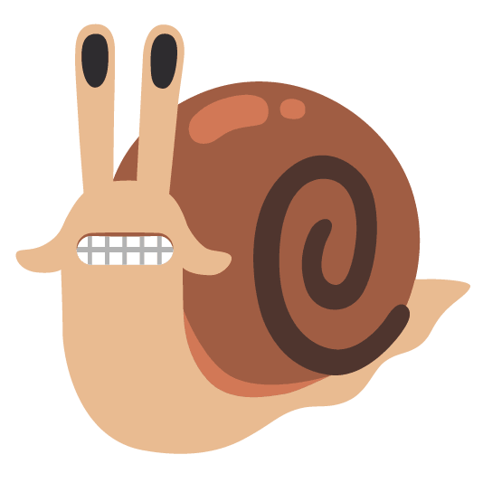 snail grimacing
