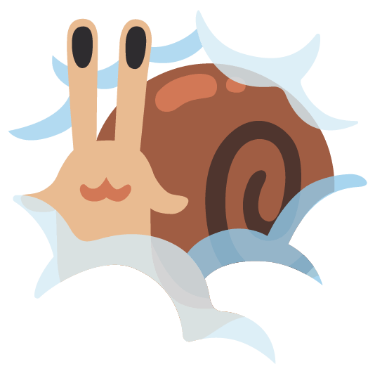 snail face in clouds