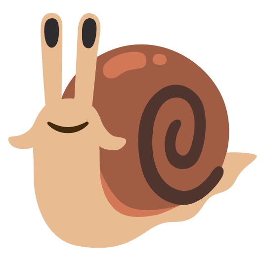 snail slightly smiling face