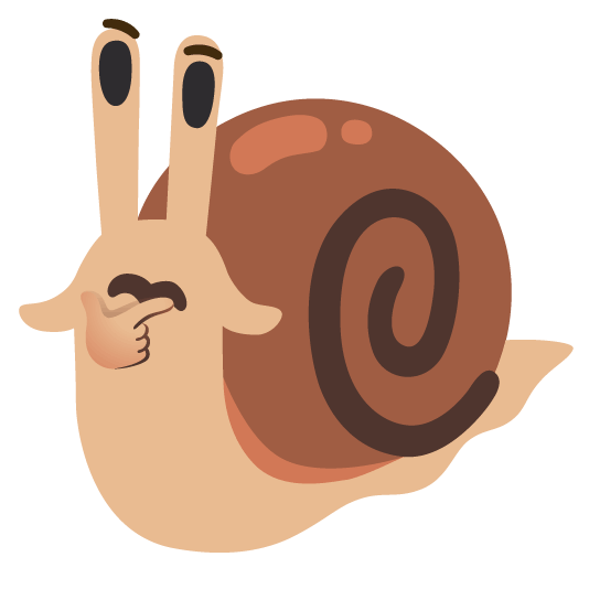 snail thinking face